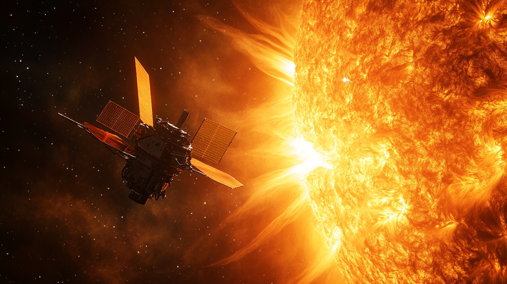 Parker Solar Probe біля Сонця — AI-ілюстрація